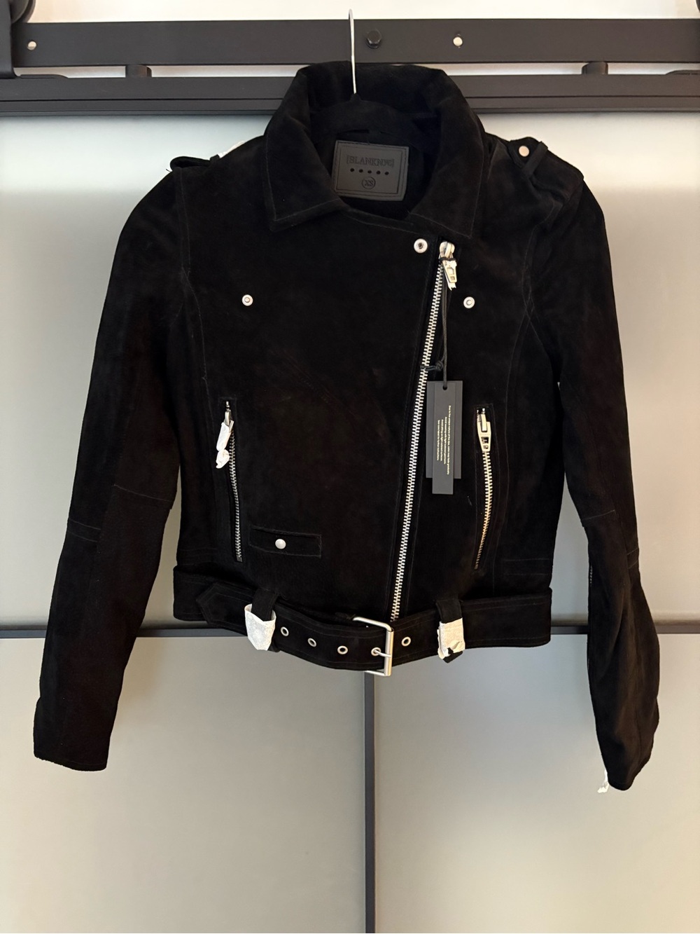 Blank NYC Black Suede Moto Jacket - Women's